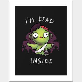 Dead inside - Funny Zombie Kid - Halloween Trick or Treat Posters and Art